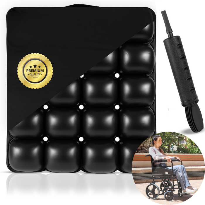 Almofada Antiescaras de Ar para Cadeira de Rodas com Bomba