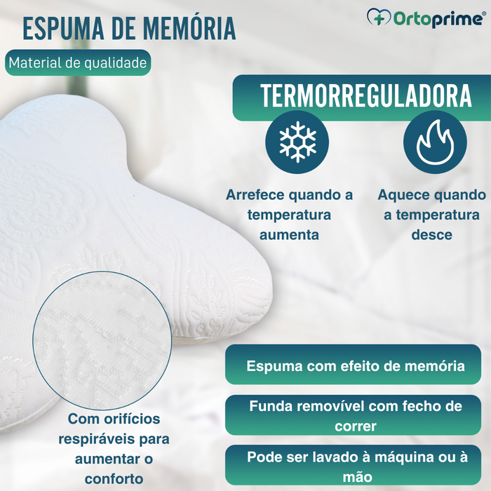 Almofada Viscoelástica Borboleta com Efeito de Memória Adaptável