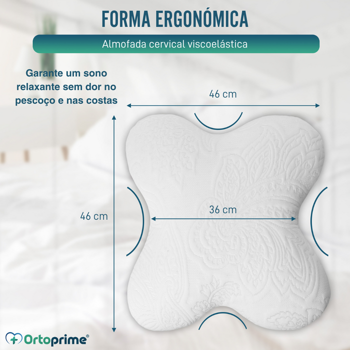 Almofada Viscoelástica Borboleta com Efeito de Memória Adaptável