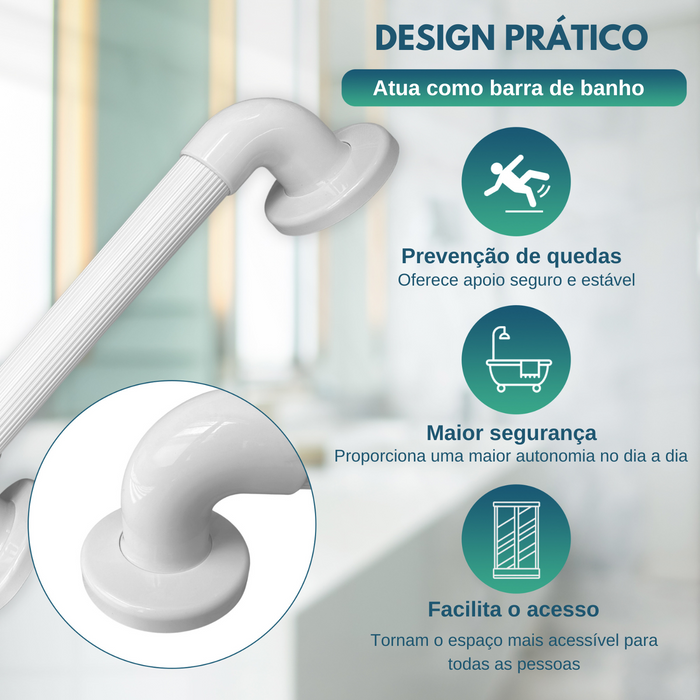 Pega de Duche Multifuncional Com Nervuras para Casa de Banho - 30 cm