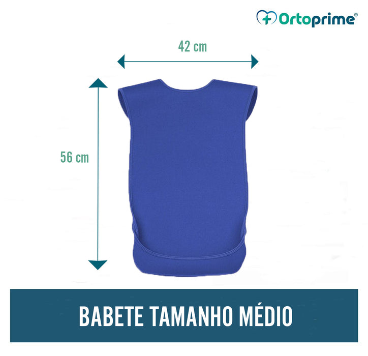 Babete para Adultos Reutilizável em Neoprene com Aba - Dois Tamanhos
