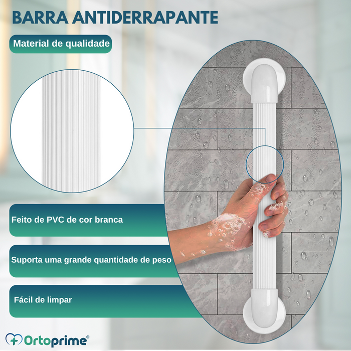 Pega de Duche Multifuncional Com Nervuras para Casa de Banho - 30 cm