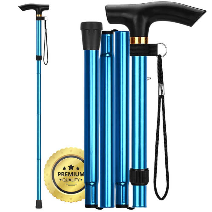 Bengala Dobrável e Extensível para Caminhar | Azul