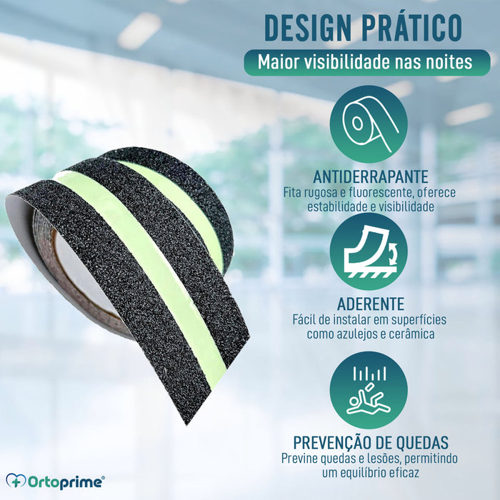 Fita Refletora Antiderrapante Adesiva Alta Visibilidade - Rolo