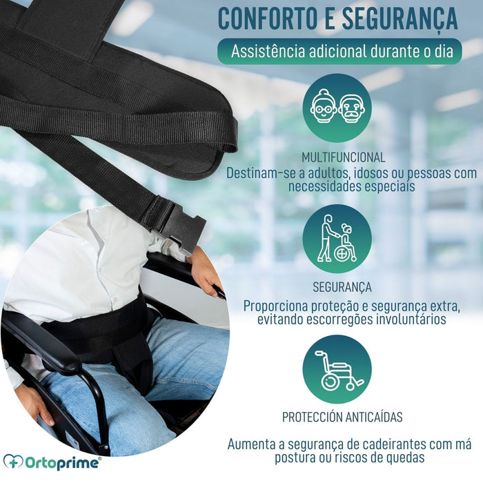 Cinto Pélvico Antiquedas para Cadeira de Rodas