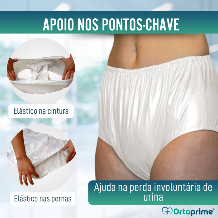 Cobre-fralda Incontinência Adulto | Calção Protetor Seis Tamanhos