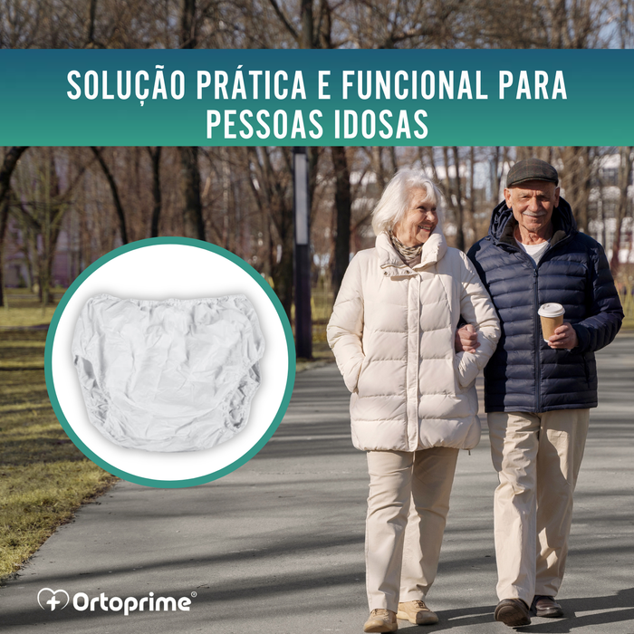 Cobre-fralda Incontinência Adulto | Calção Protetor Seis Tamanhos