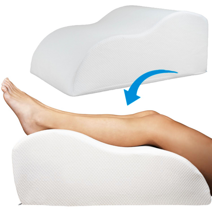 Almofada Repousa-Pernas Viscoelástica - Cunha Vascular Efeito Memória