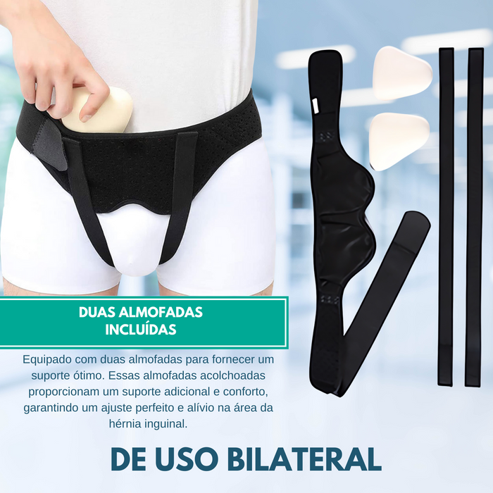Cinta para Hérnia Inguinal com Almofadas Acolchoadas - Unissexo