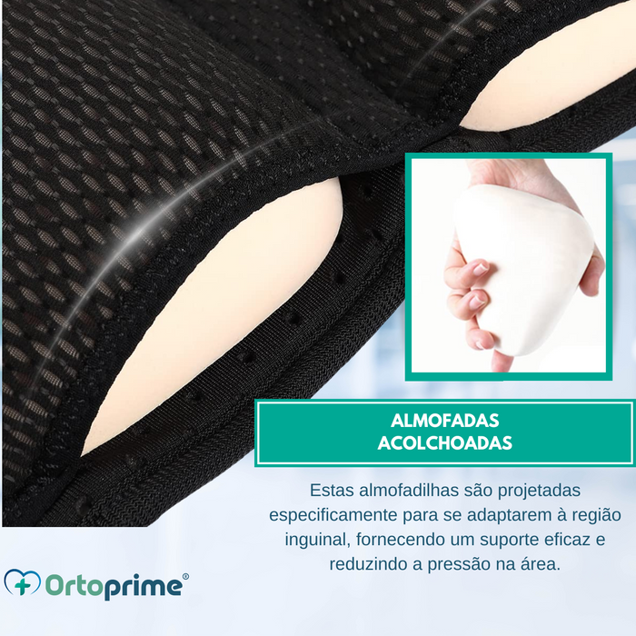Cinta para Hérnia Inguinal com Almofadas Acolchoadas - Unissexo