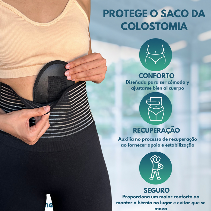 Cinta Pós-Operatória de Hérnia Umbilical com Almofada - 2 Tamanhos