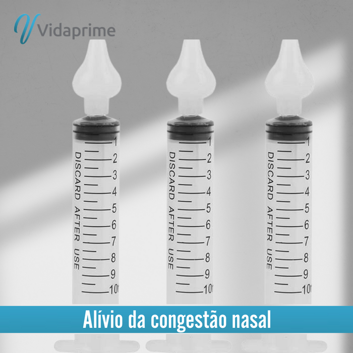 Seringa para Lavagem Nasal para Bebés e Adultos | 3 Unidades