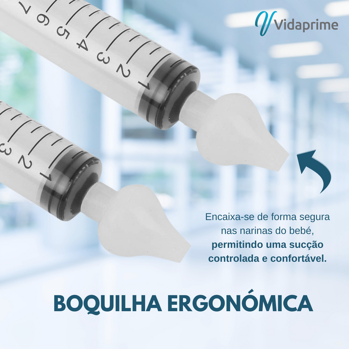 Seringa para Lavagem Nasal para Bebés e Adultos | 3 Unidades