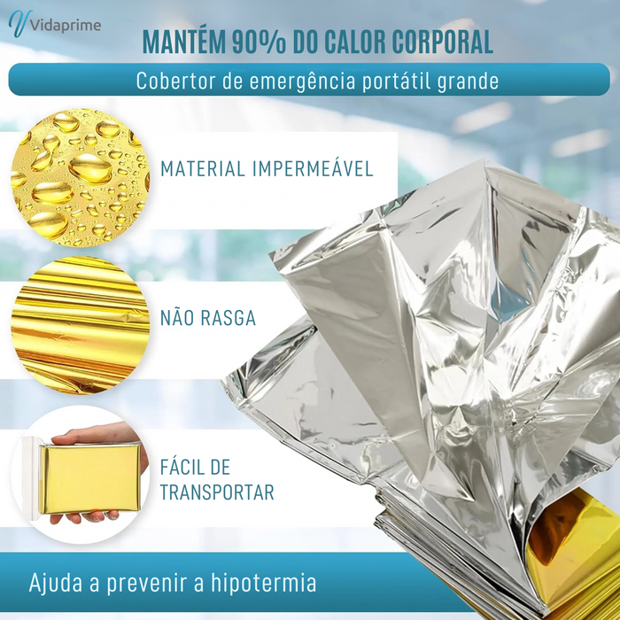 Manta Térmica de Emergência e Sobrevivência | Pack x5 Uds