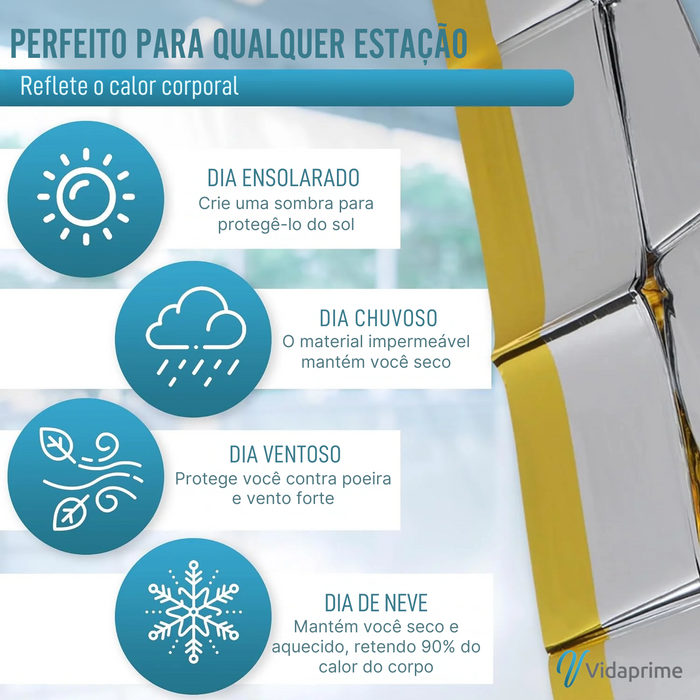 Manta Térmica de Emergência e Sobrevivência | Pack x5 Uds