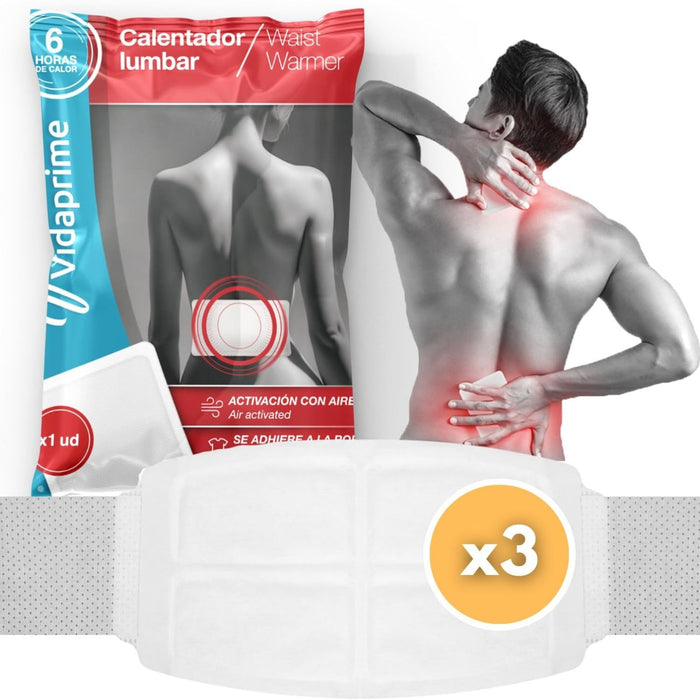 Patches de Calor Lombar para Costas e Ombros | Pack x3 Uds
