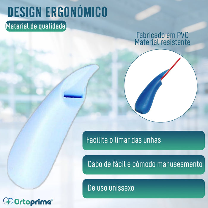 Lima para Unhas com Pega Ergonómica + 3 Limas Profissionais