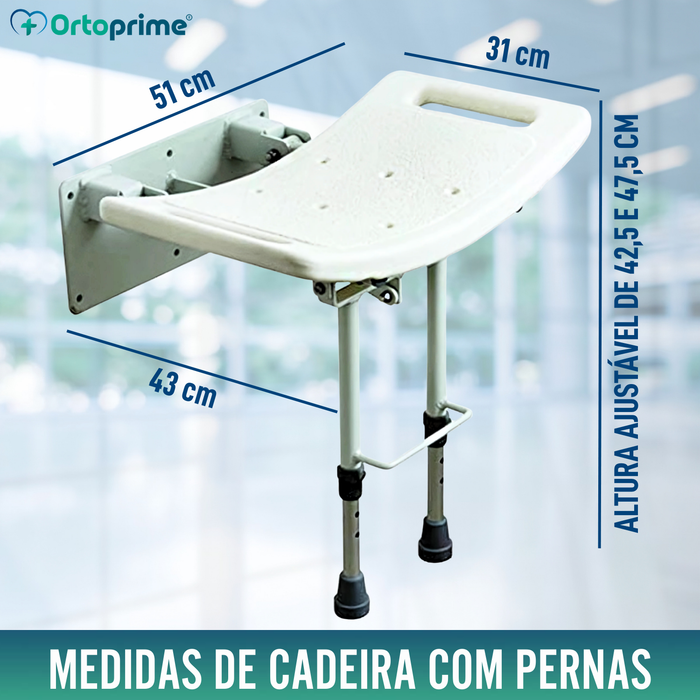Banco Dobrável de Parede para Duches - 2 Variantes