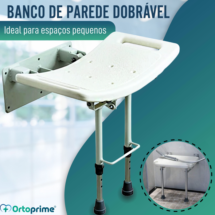 Banco Dobrável de Parede para Duches - 2 Variantes