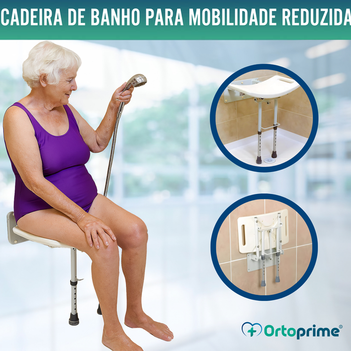 Banco Dobrável de Parede para Duches - 2 Variantes