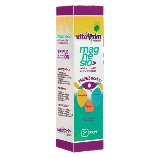 Magnésio Suplemento com Vitamina B6 e Glucosamina - Tríplice Ação