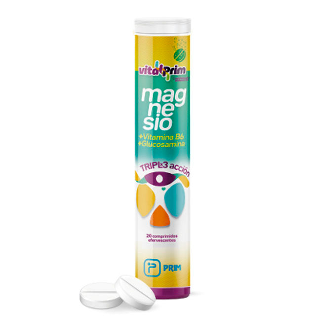 Magnésio Suplemento com Vitamina B6 e Glucosamina - Tríplice Ação