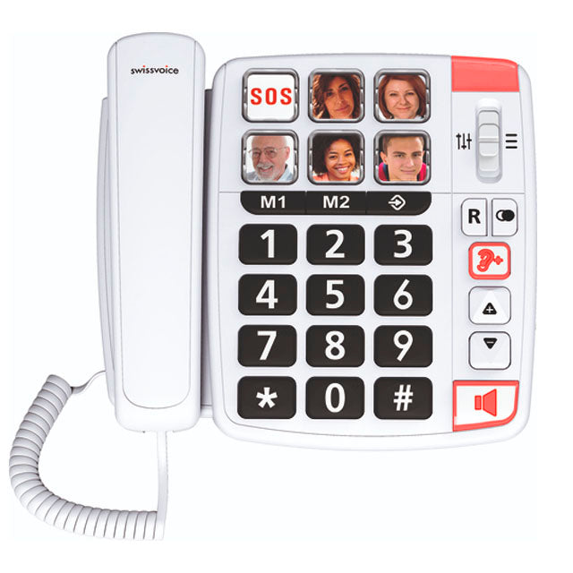 Telefone Fixo para Idosos com Teclas Grandes e Mãos Livres