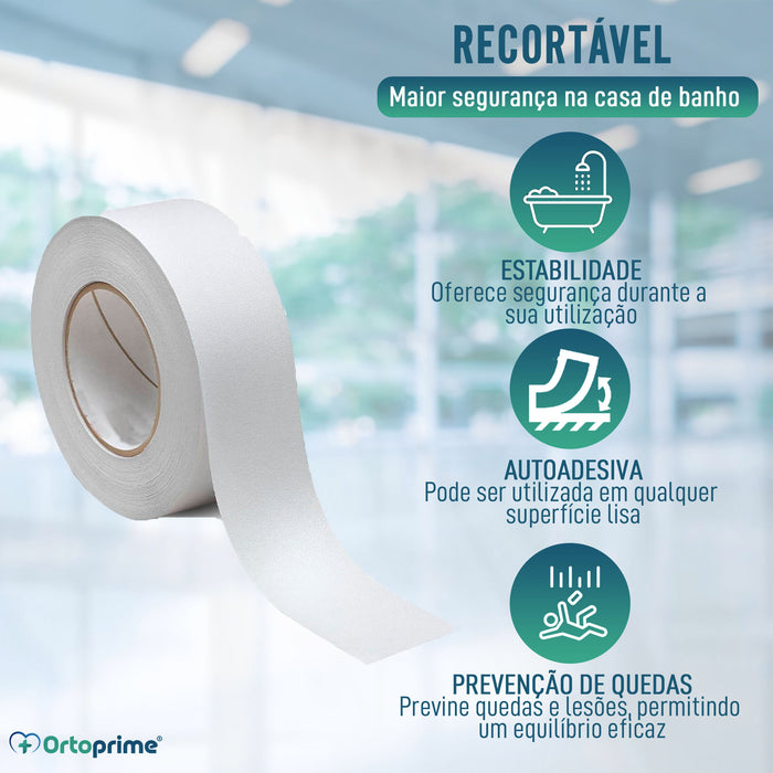 Fita Antiderrapante Autoadesiva Transparente para Casa de Banho - 5 M
