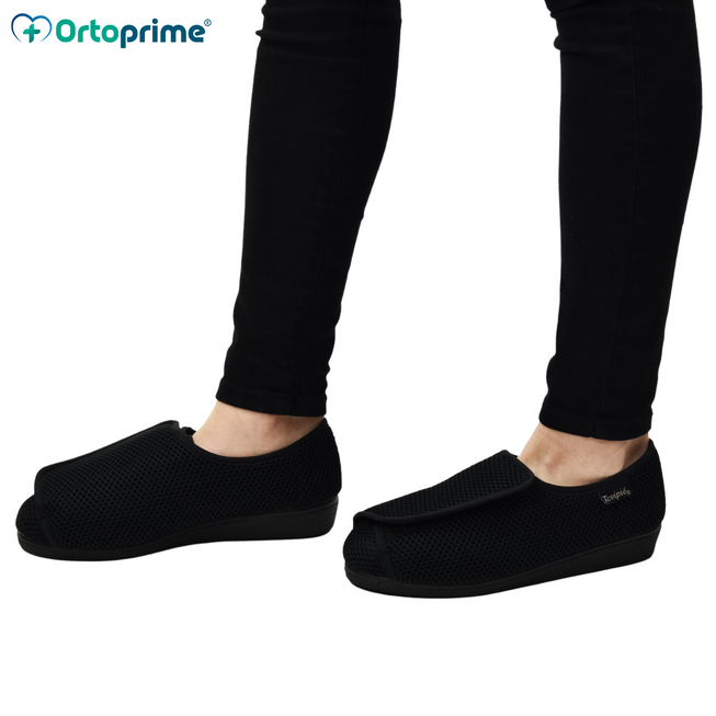 Sapato Exclusivo Para Pés Largos - Com Velcro