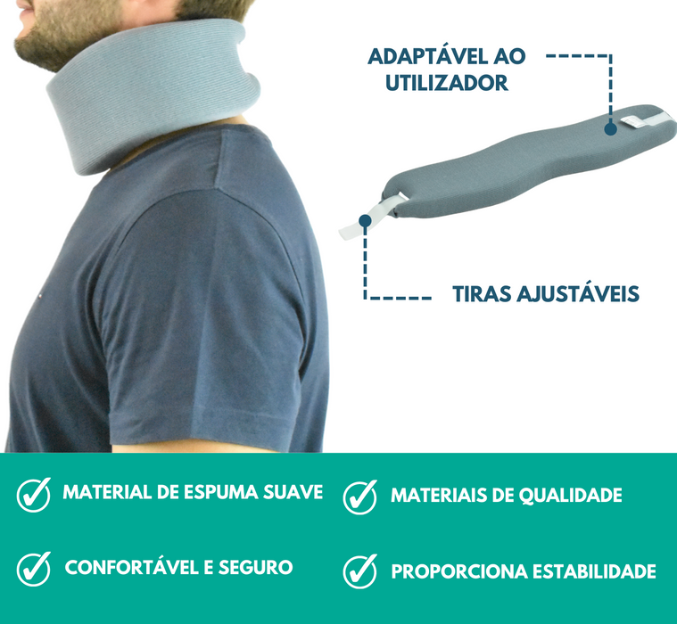 Colar Cervical Suave Ergonómico com Bandas Ajustáveis