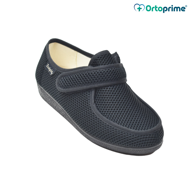 Sapato Ortopédico de Luxo com Velcro - Para Cavalheiros