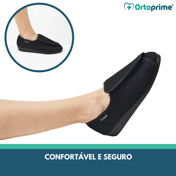 Sapato Exclusivo Para Pés Largos - Com Velcro