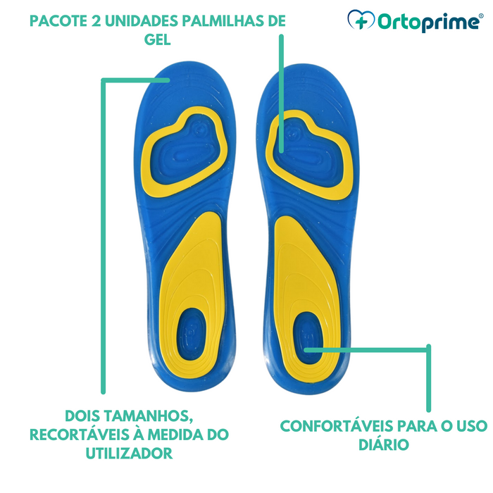 Palmilhas Ortopédicas em Gel | Dois Tamanhos