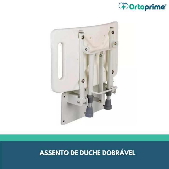 Assento de Banho Dobrável com Pernas de Parede