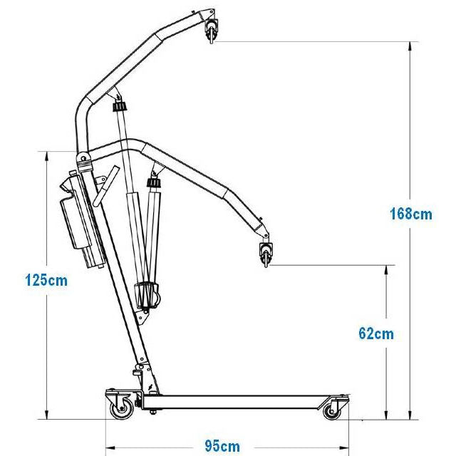Guindaste Elétrico Manobrável - Arnês Acolchoado Incluído