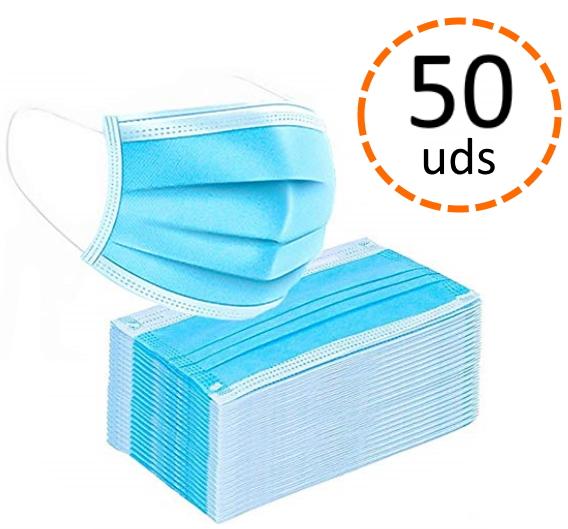 Máscara Cirúrgica de Camada Tripla - 50 Unidades