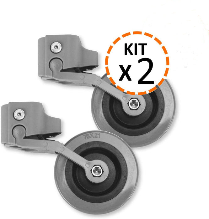 Kit de 2 Rodas para Cadeira de Rodas - 22 e 30 mm