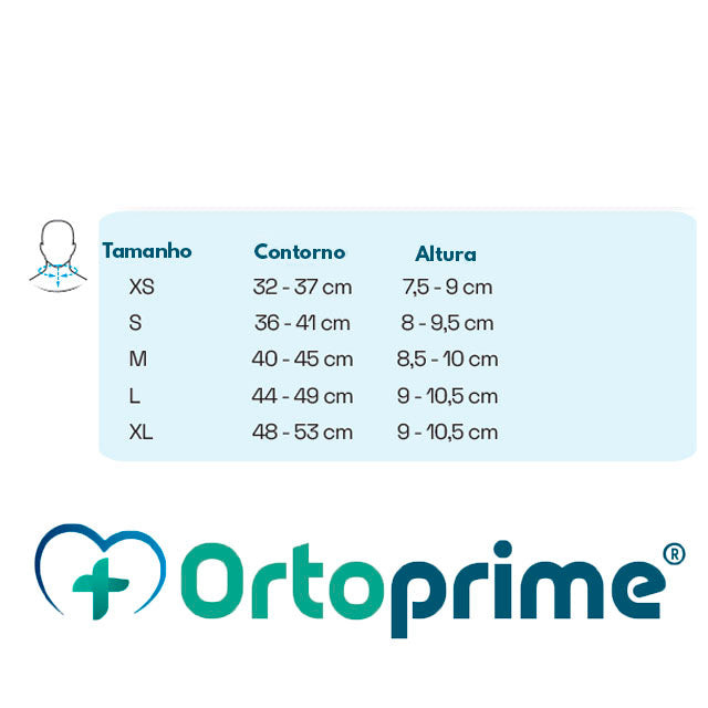 Colar Cervical com Apoio para o Queixo Regulável em Altura - Vários Tamanhos