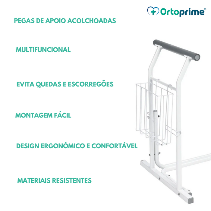 Apoio de Braços Sanitário Portátil com Porta-Revistas