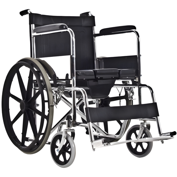 Cadeira de Rodas com Assento Sanitário Acolchoado
