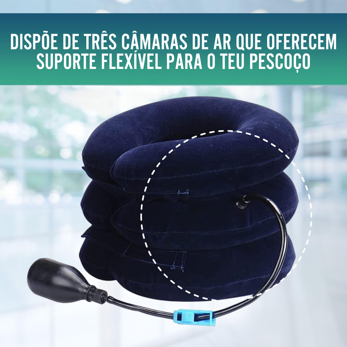 Almofada Ergonómica em Ferradura para Tração Cervical com Bomba