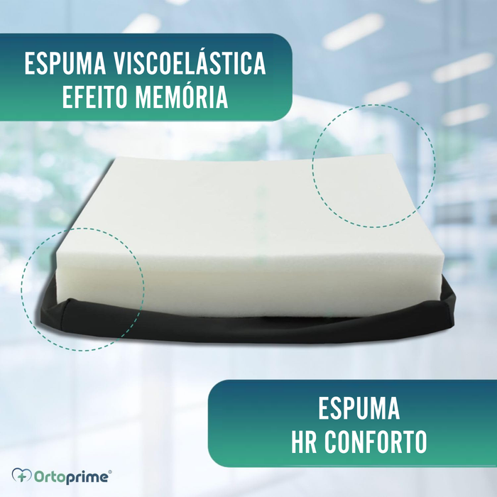 Almofada Anti-escaras Viscoelástica com Espuma HR Confortável