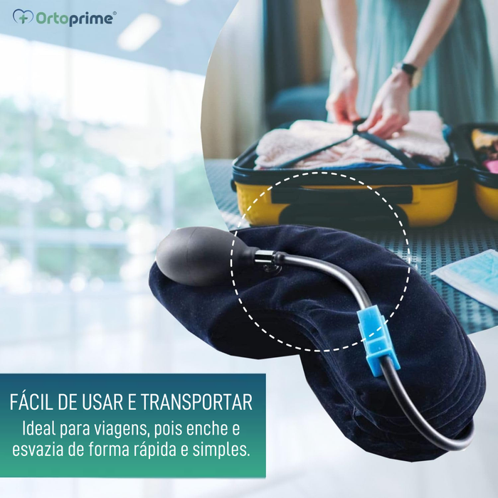 Almofada Ergonómica em Ferradura para Tração Cervical com Bomba