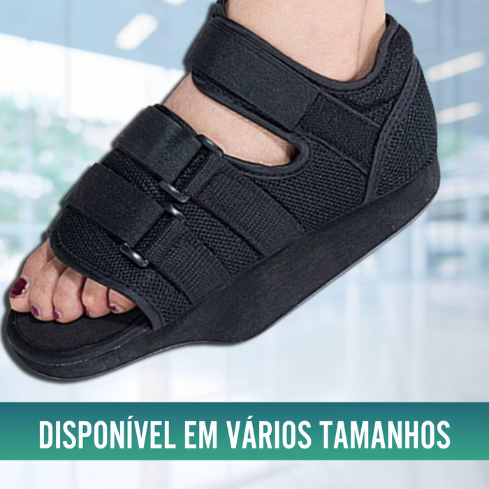 Sapato Pós-Cirúrgico Bilateral Ajustável com Velcro - 3 Tamanhos