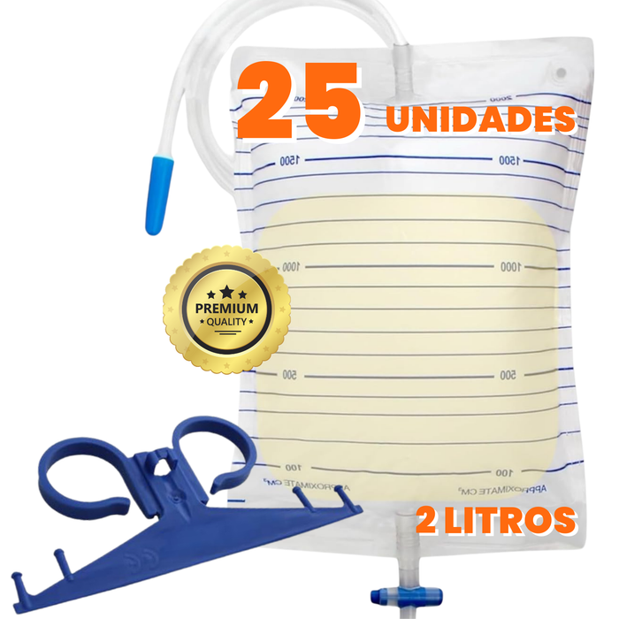 Bolsas Coletoras de Urina 2L Homem e Mulher | Pack 25 Unidades