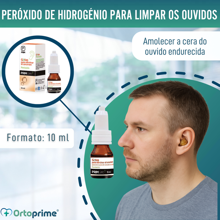 Gotas para Eliminar Cera de Ouvidos | Peróxido 10ml
