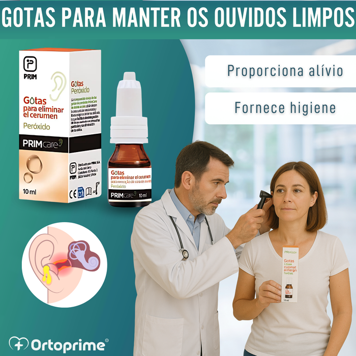Gotas para Eliminar Cera de Ouvidos | Peróxido 10ml