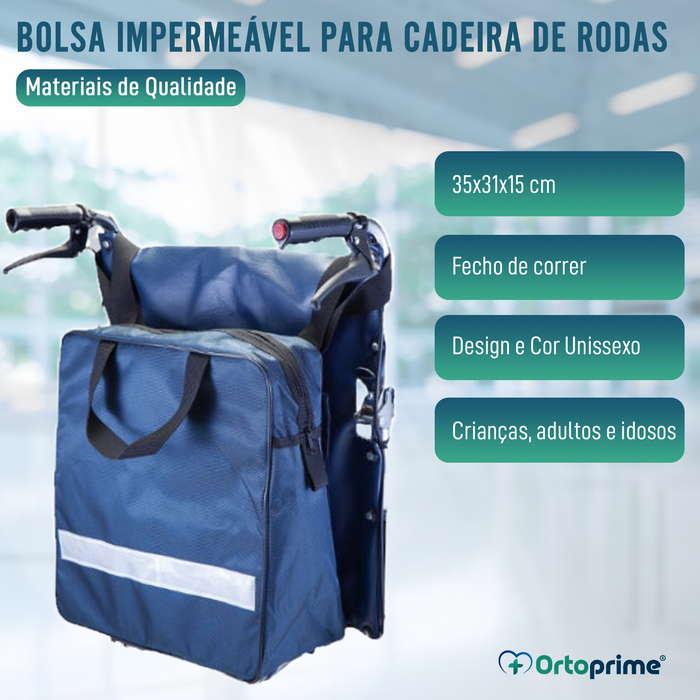 Saco Impermeável para Cadeira de Rodas - Azul Marinho