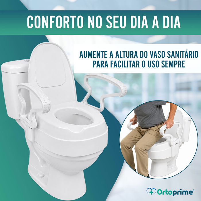 Elevador WC 3 Alturas Reguláveis | Assento com Tampa