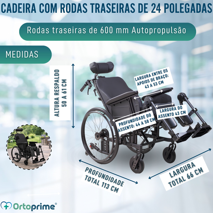 Cadeira de Rodas Basculante de Posicionamento | Anti Úlceras